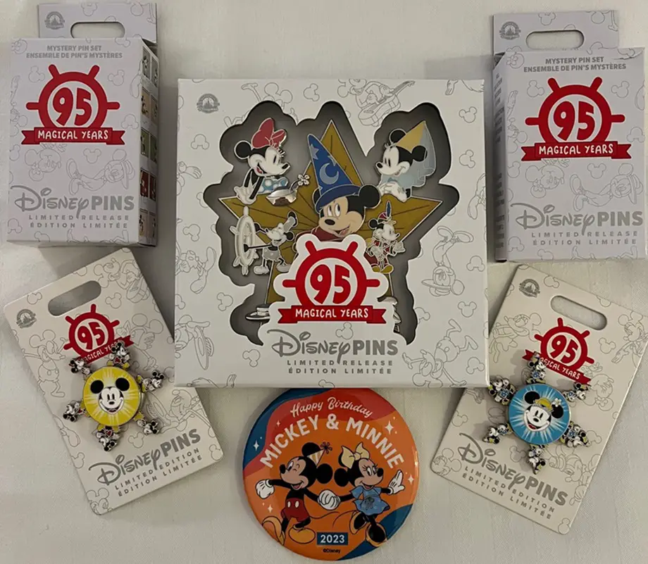 Mickey Mouse 95th Anniversary Pins & Button