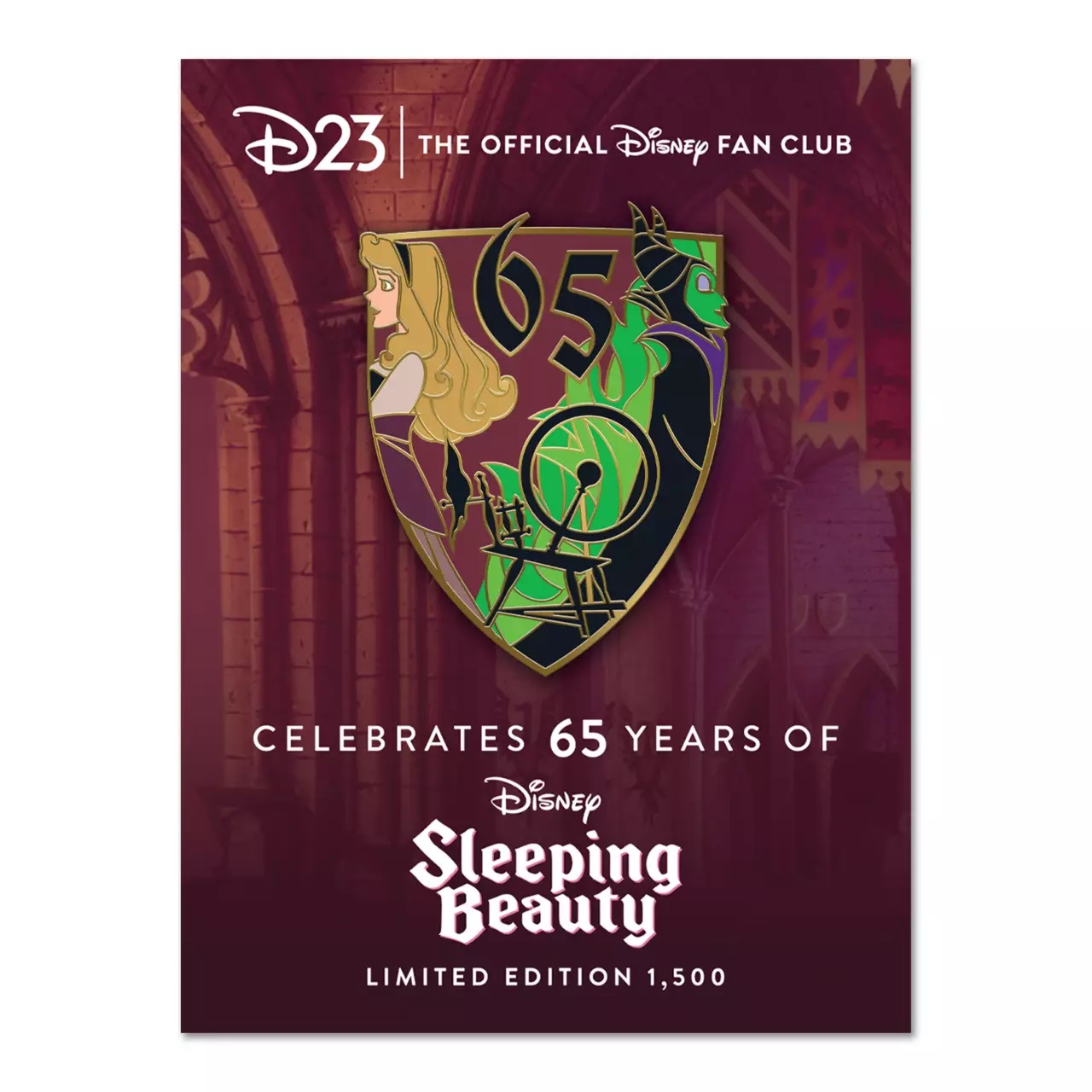 D23-Exclusive Sleeping Beauty 65th Anniversary Pin – Limited Edition