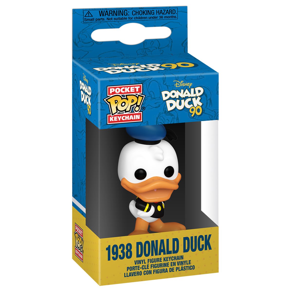 Donald Duck 90th Anniversary 1938 Donald Duck Funko Pocket Pop! Key Chain Box