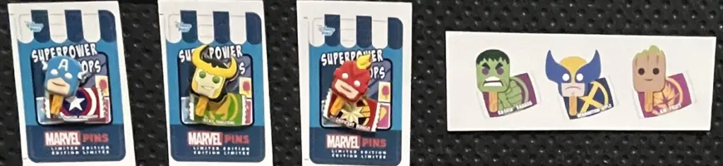 Marvel Superpower Pops Limited Edition Pins