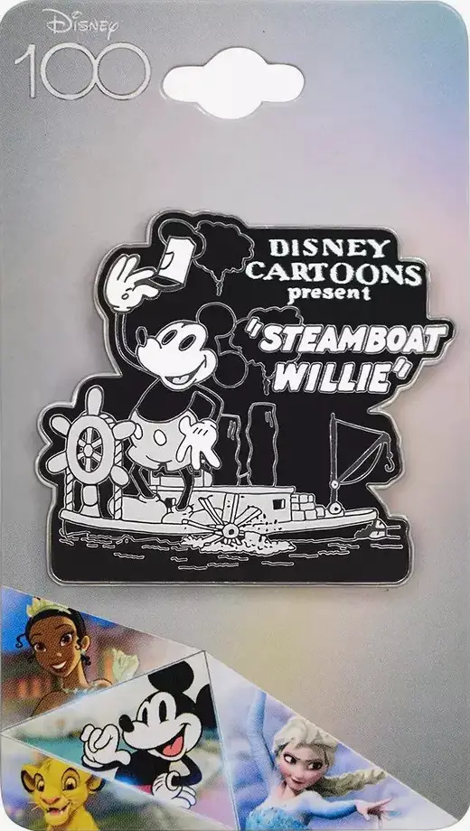 Disney 100 Mickey Mouse Steamboat Willie Enamel Pin - BoxLunch Exclusive