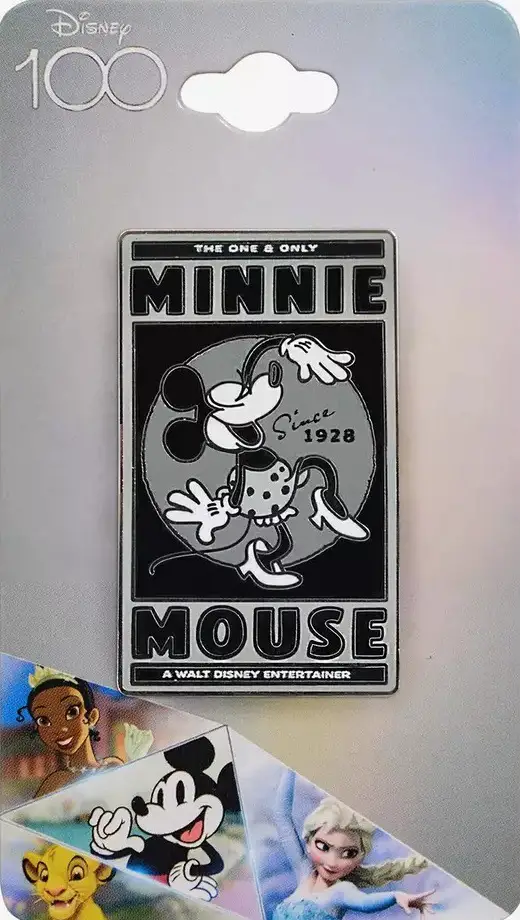 Disney 100 Minnie Mouse Tonal Portrait Enamel Pin - BoxLunch Exclusive