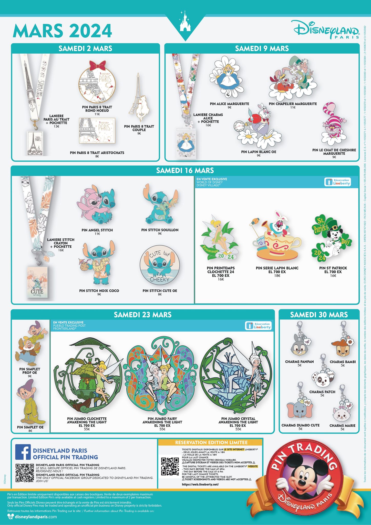 Disneyland Paris March 2024 Pin Release Schedule | Disney Mouseketeer