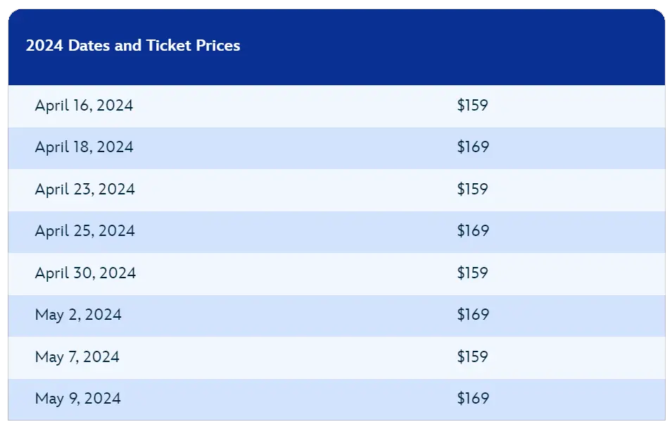 Star Wars Nite Ticket Prices