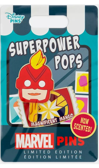Captain Marvel Magnificent Mango Superpower Pops Pin – Limited Edition – March