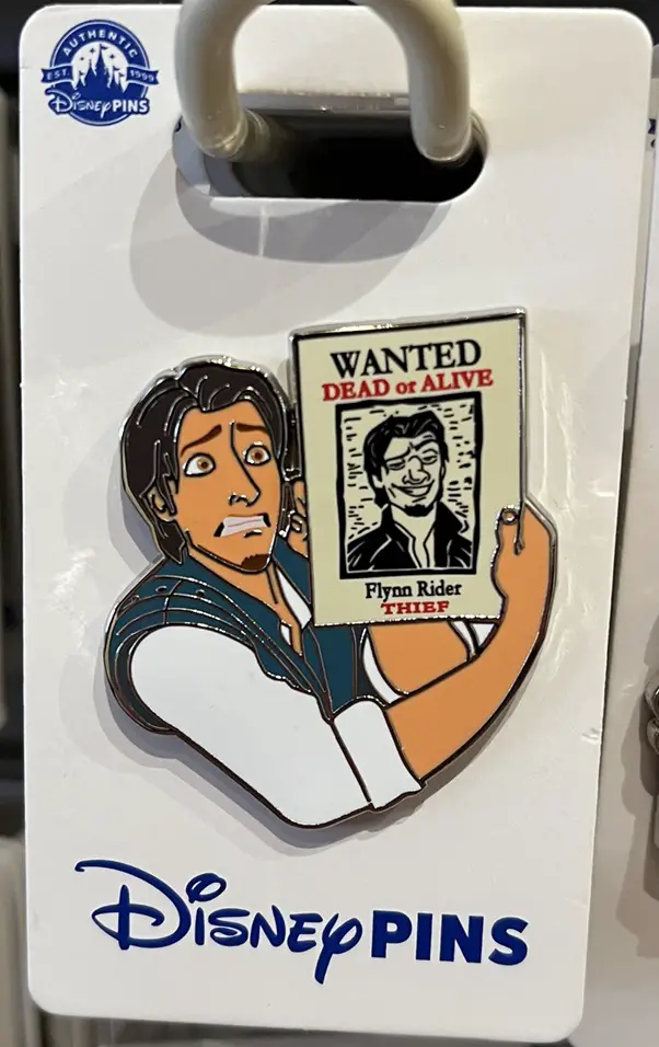 Disney Parks Flynn Rider Wanted Poster Open Edition Pins - 4