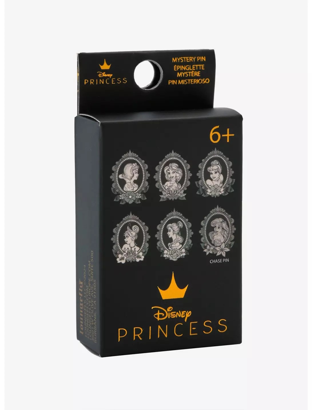 Loungefly Disney Princess Black & White Cameo Blind Box Enamel Pin Box