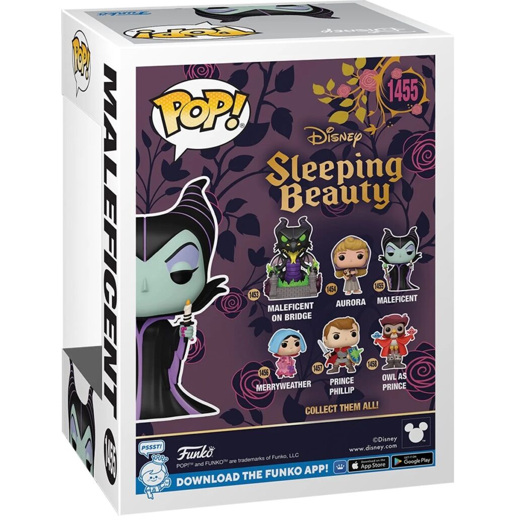Sleeping Beauty 65th Anniversary Maleficent with Candle Funko Pop! Vinyl Figure #1455 Box Back