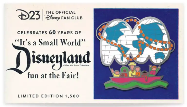 D23-Exclusive ''it's a small world'' 60th Anniversary Pin – Limited Edition