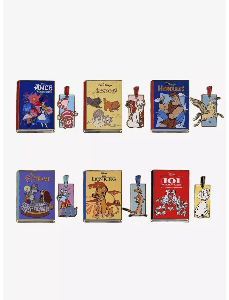 Disney Classics Book and Bookmark Blind Box Enamel Pin Pair — BoxLunch Exclusive