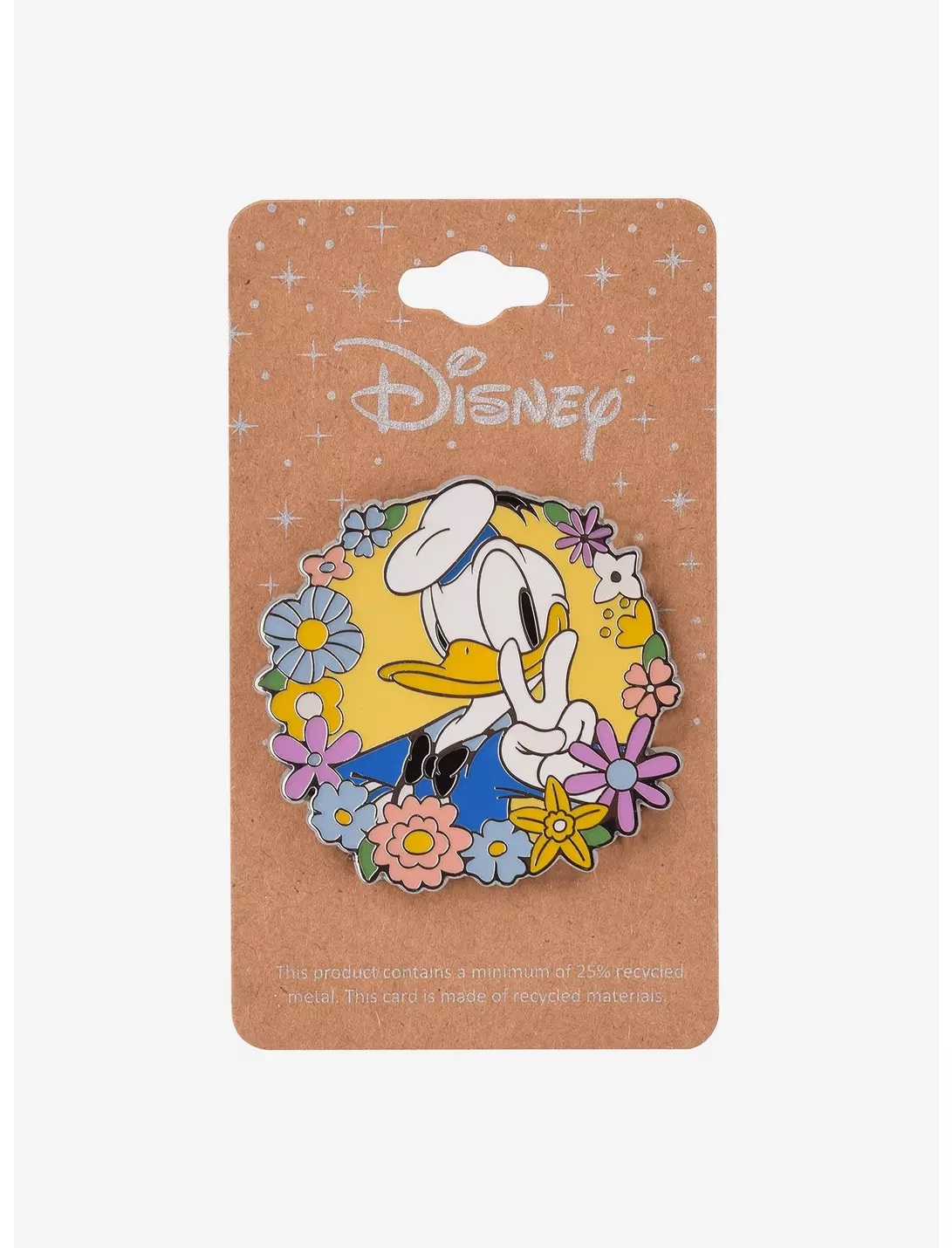 Disney Donald Duck Flower Peace Sign Enamel Pin — BoxLunch Exclusive