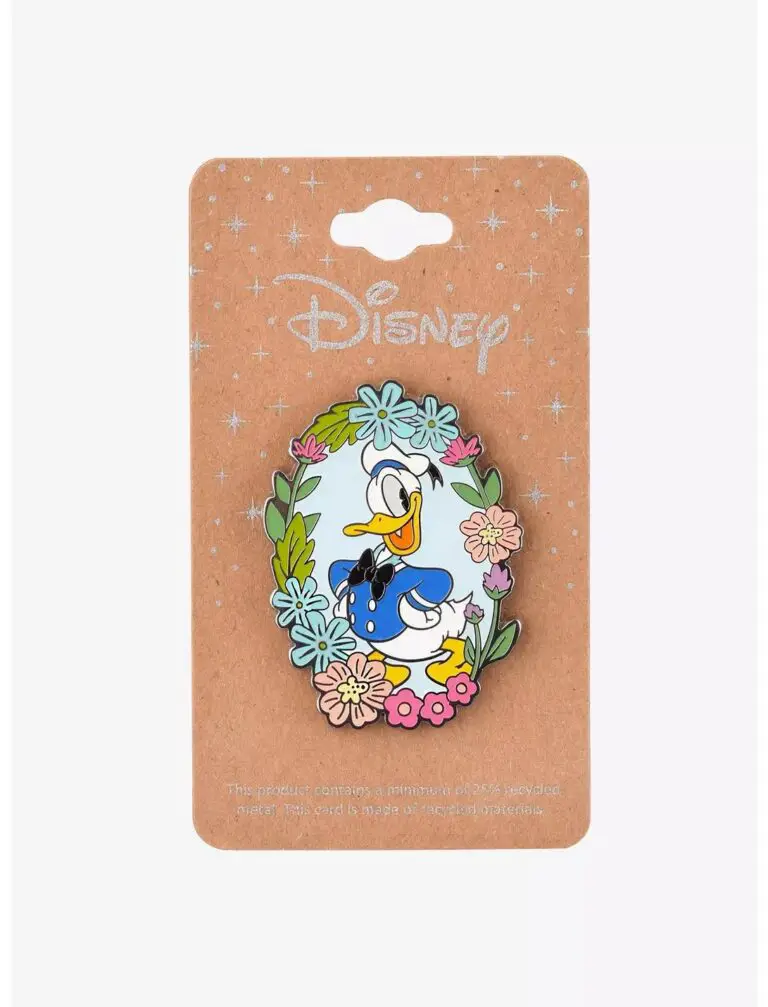 Disney Donald Duck Flower Portrait Enamel Pin — BoxLunch Exclusive