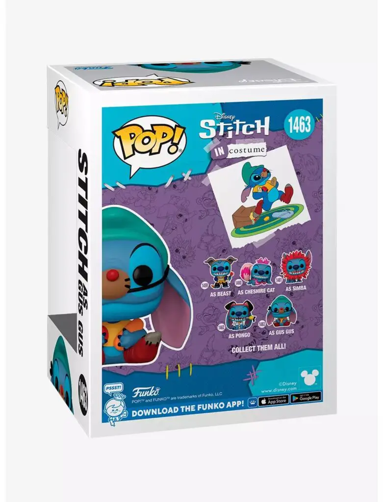 Funko Pop! Disney Stitch as Gus Gus Vinyl Figure — BoxLunch Exclusive - Back of Box