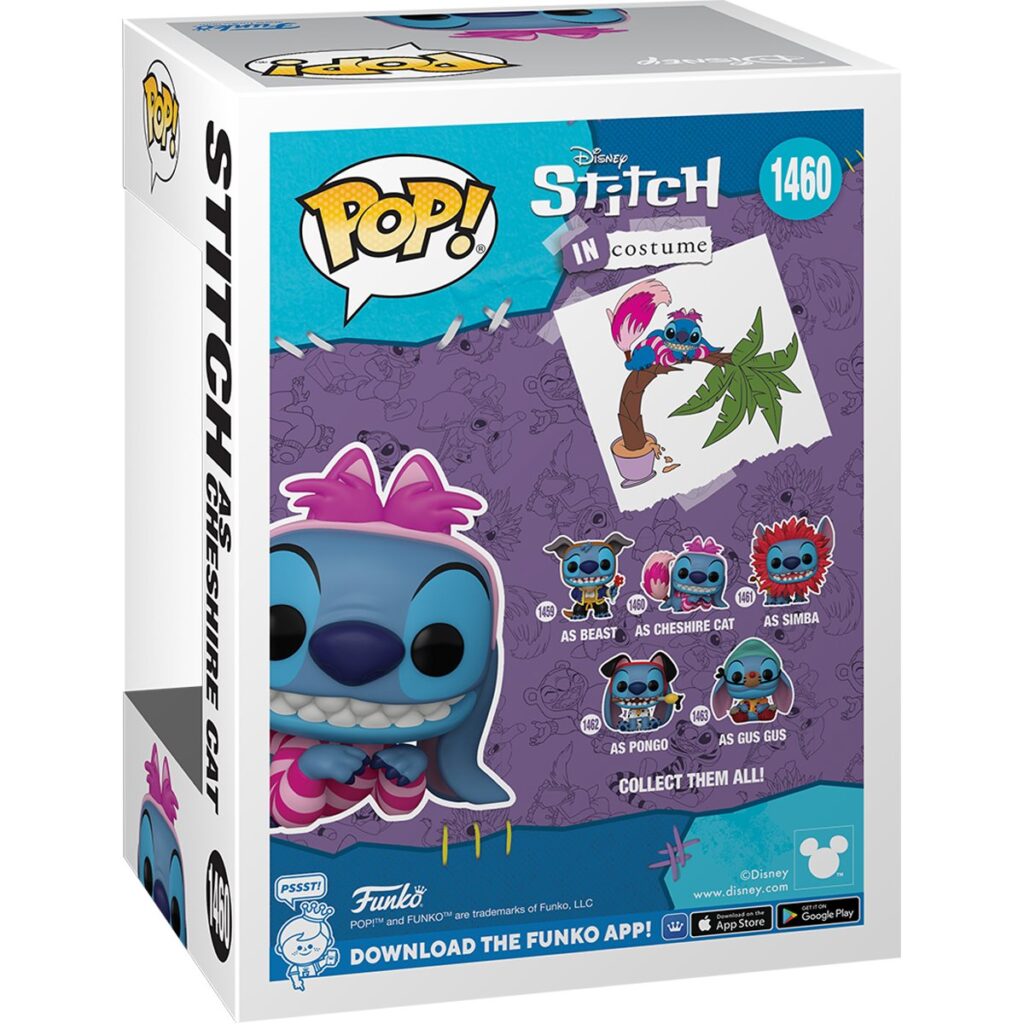 Lilo & Stitch Costume Stitch as Cheshire Cat Funko Pop! Vinyl Figure #1460 Box Back