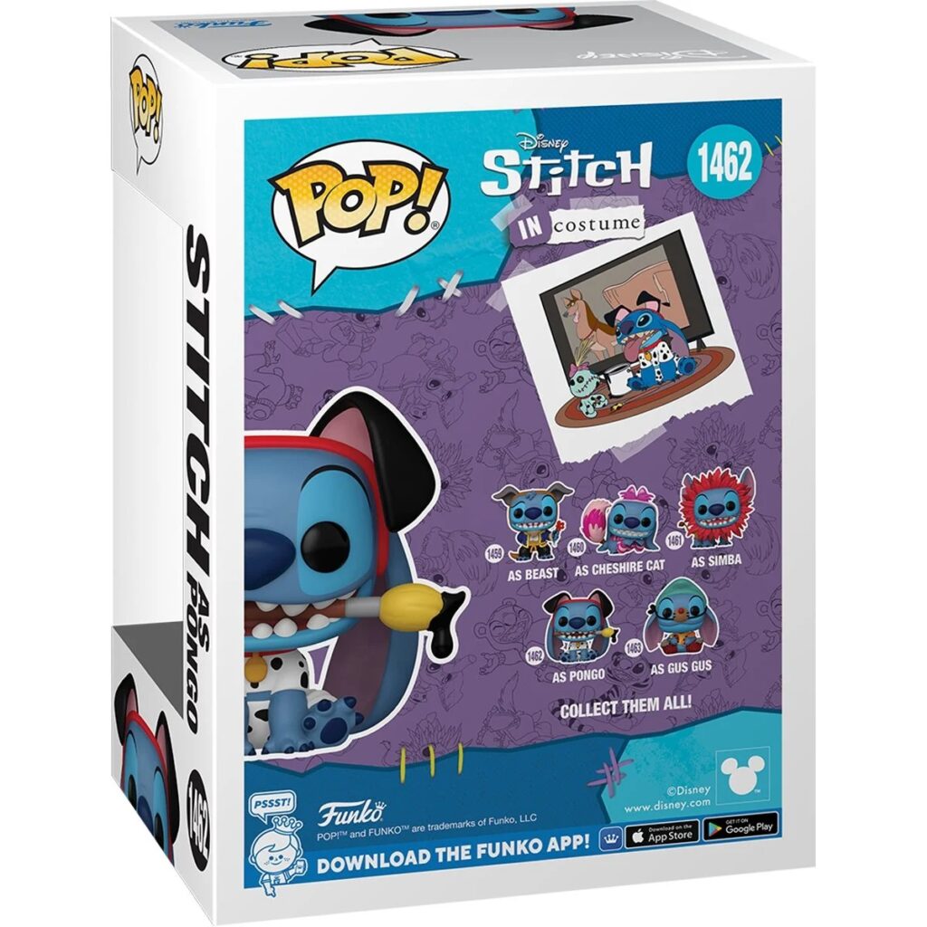 Lilo & Stitch Costume Stitch as Pongo Funko Pop! Vinyl Figure #1462 Box Back