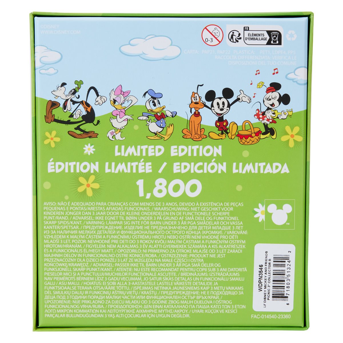 Mickey and Friends Picnic 3-Inch Collector Box Pin - 1