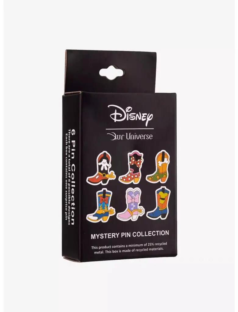 Our Universe Disney Classic Character Cowboy Boot Blind Box Enamel Pin Box — BoxLunch Exclusive