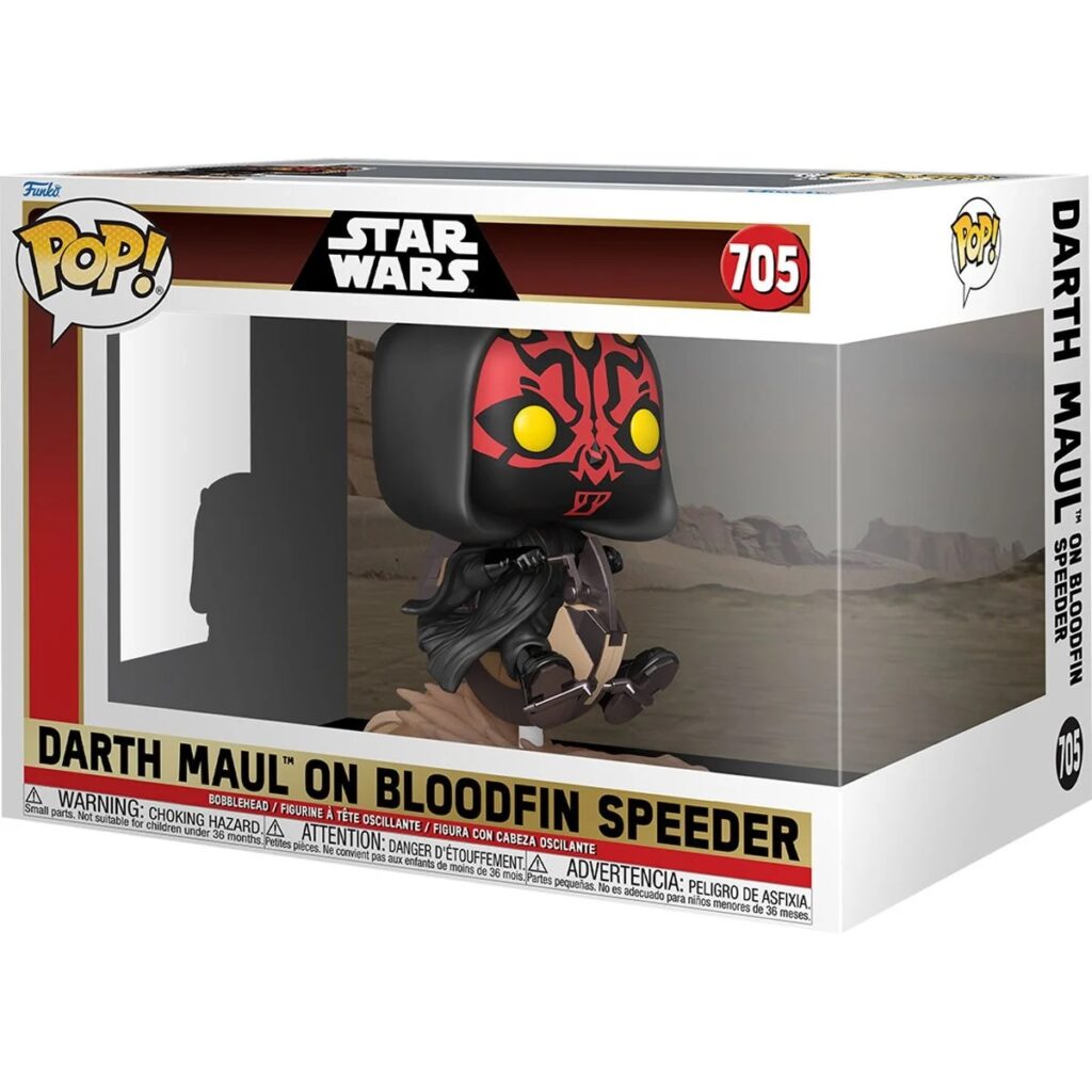 Star Wars Episode I - The Phantom Menace Darth Maul on Bloodfin Speeder Deluxe Funko Pop! Ride #705 Box Front