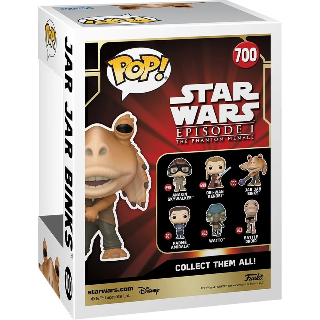 Star Wars Episode I - The Phantom Menace Jar Jar Binks with Booma Balls Funko Pop! Vinyl Figure #700 Box Back