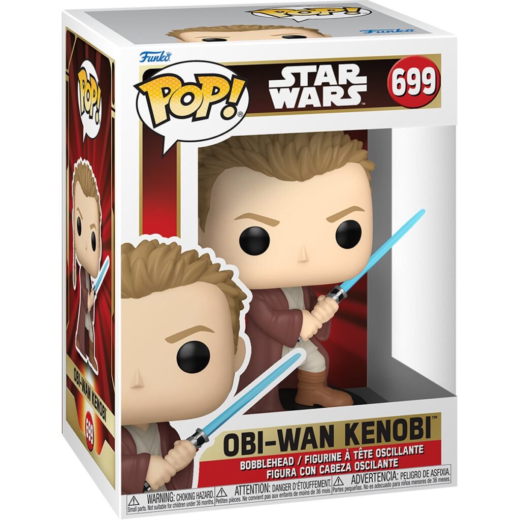 Star Wars Episode I - The Phantom Menace Obi-Wan with Light Saber (Young) Funko Pop! Vinyl Figure #699 Box Front