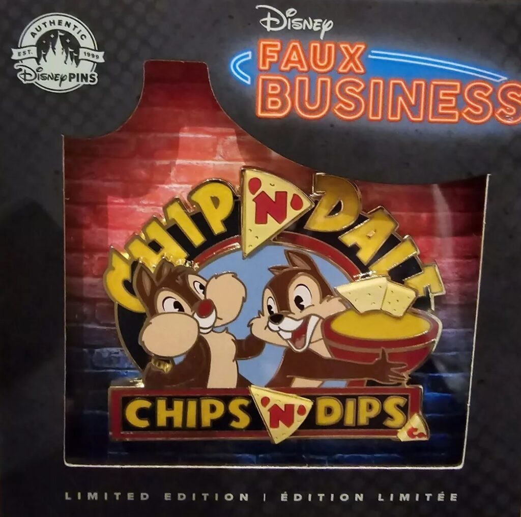 Disney Chip n' Dale Faux Business Pin - Chips n' Dips