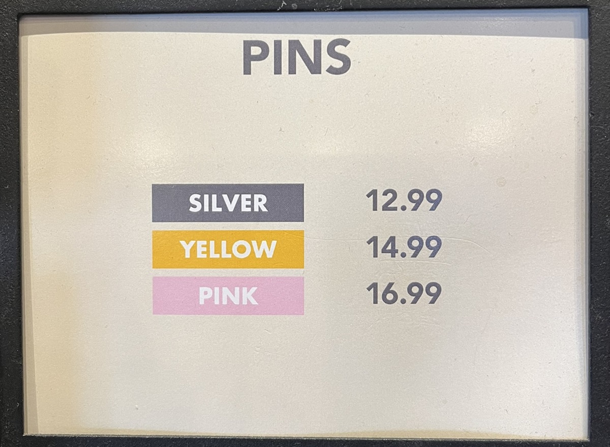 Disney Parks Pin Price Color Guide