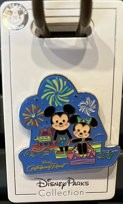 Disney's Contemporary Resort Pin - Mickey & Minnie Mouse