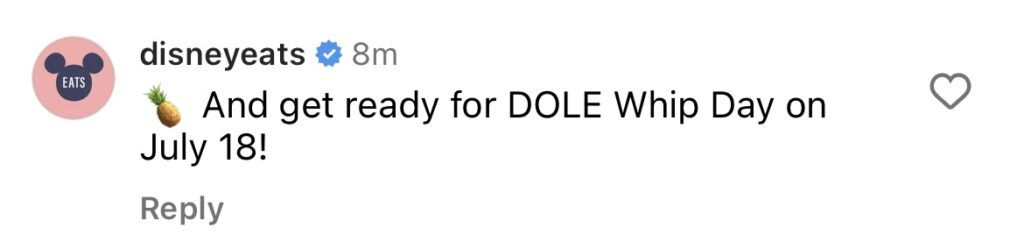 Dole Whip Day July 18 2024