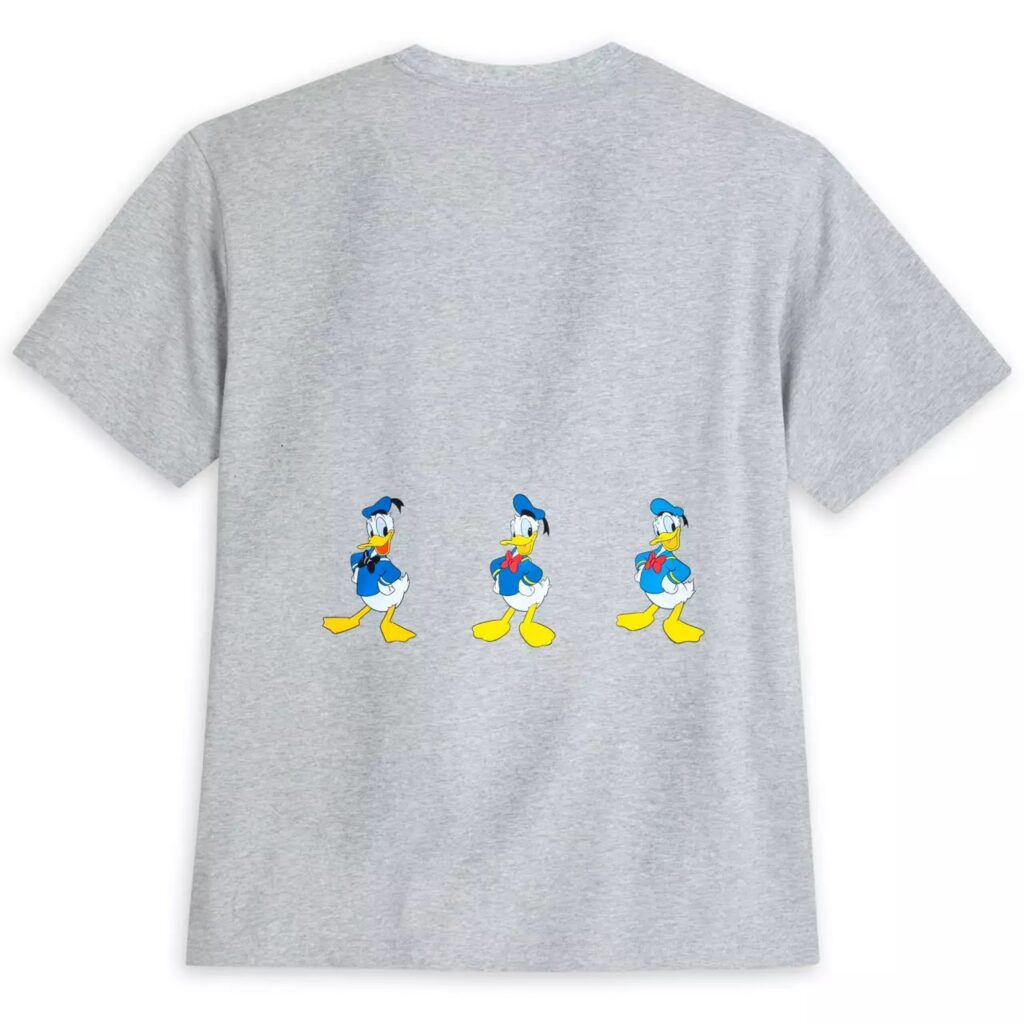 Donald Duck Through the Years T-Shirt for Adults - Back