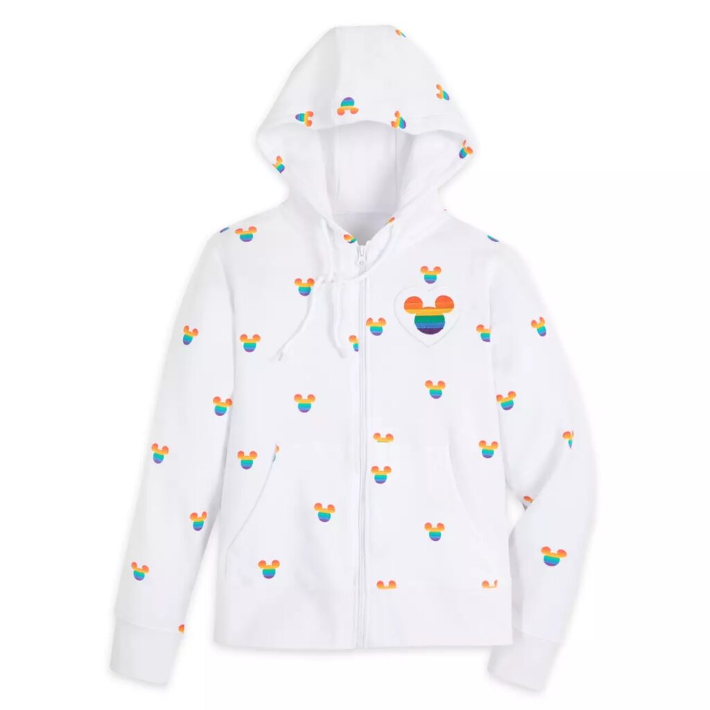 Mickey Mouse Icon Zip Hoodie for Women – Disney Pride Collection - Front