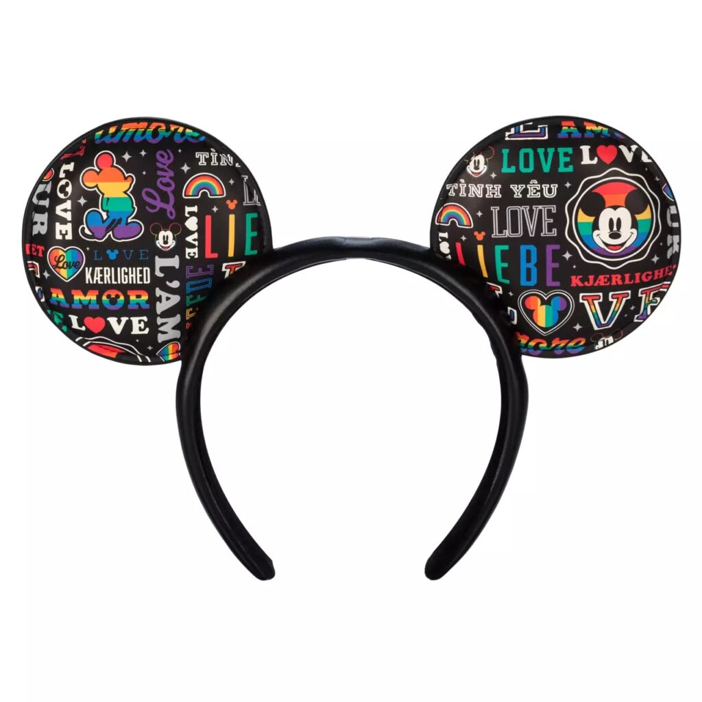Mickey Mouse ''Love'' Ear Headband for Adults – Disney Pride Collection - without bow