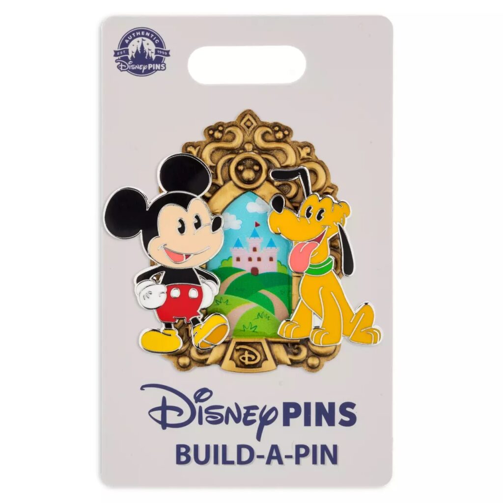 Mickey Mouse and Pluto Build-a-Pin Starter Set with Magic Mirror Base Pin