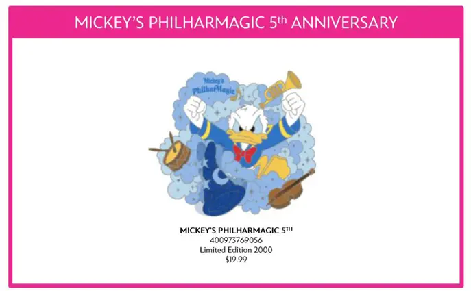 Mickey’s Philharmagic 5th Anniversary Limited Edition Pin
