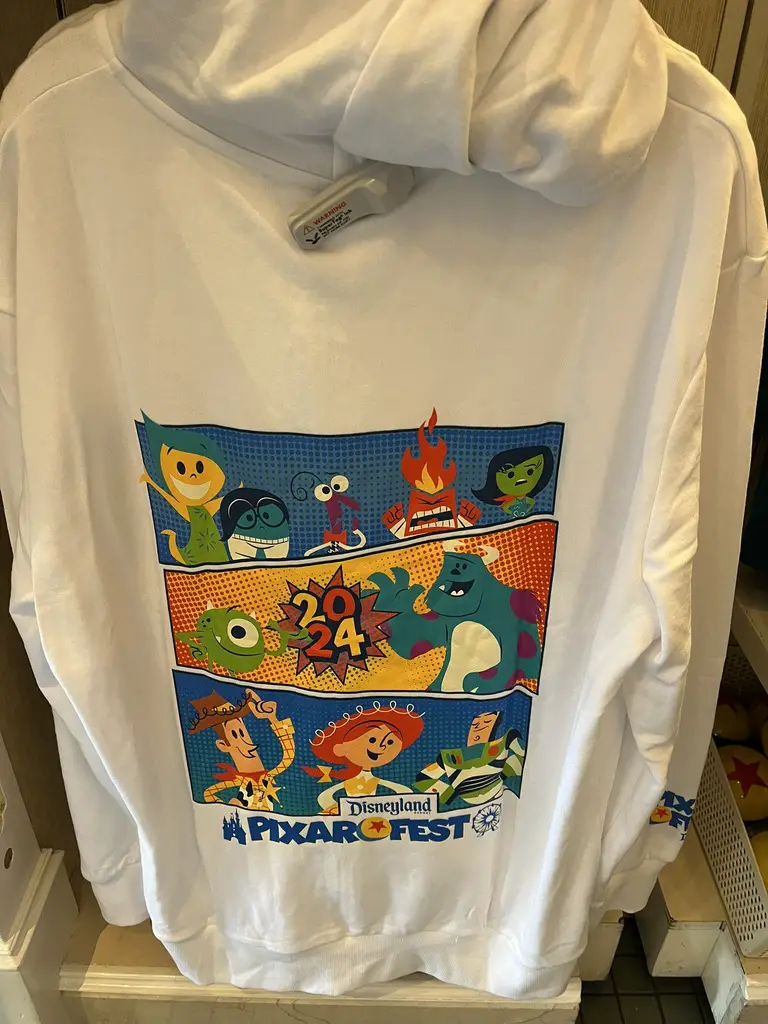 Pixar Fest Dated Zip-Up White Hoodie - Back