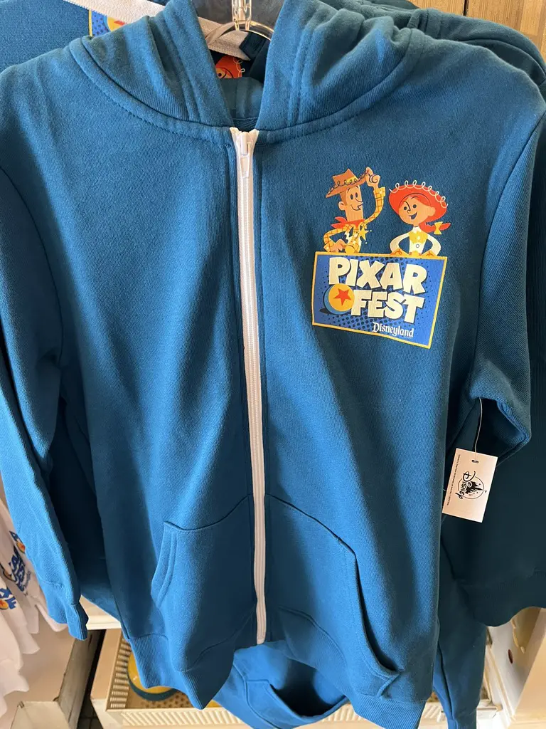 Pixar Fest Kids Zip-Up Blue Hoodie - Front