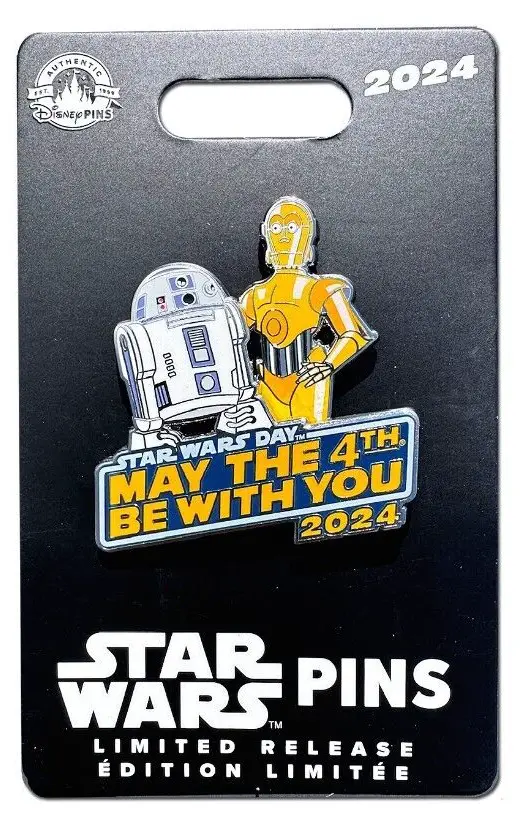Star Wars Day 2024 ''May The 4th Be With You'' R2-D2 C-3PO Pin