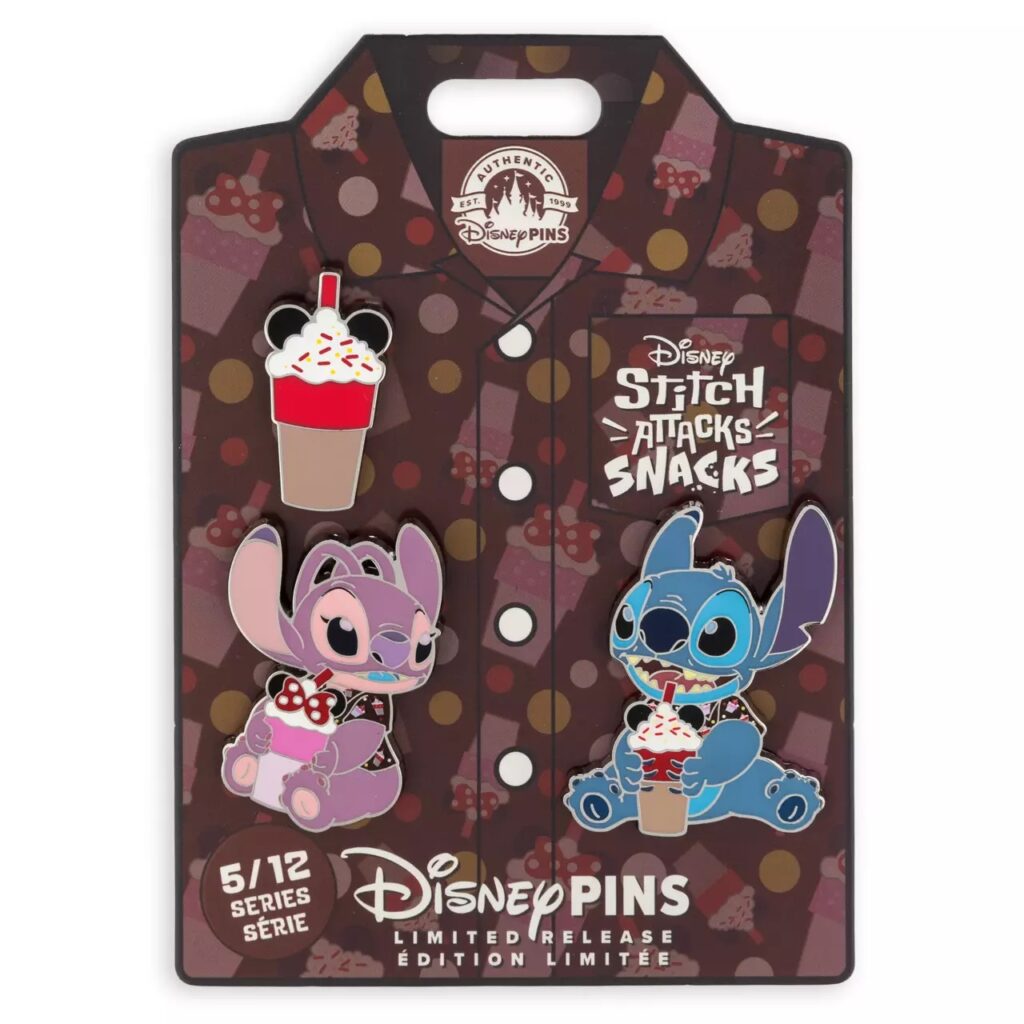 Stitch Attacks Snacks Pin Set – Ice Cream – May – Limited Release