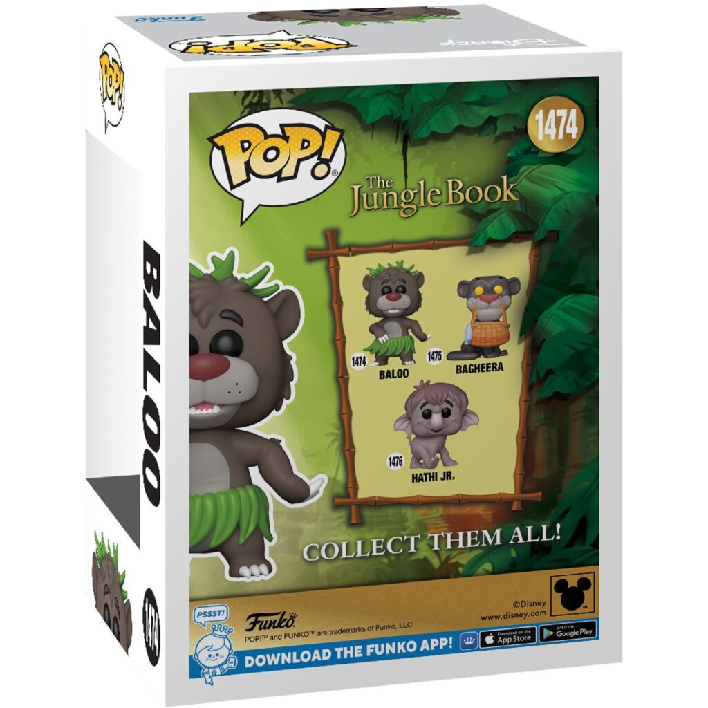 The Jungle Book Baloo Funko Pop! Vinyl Figure #1474 - Box Back