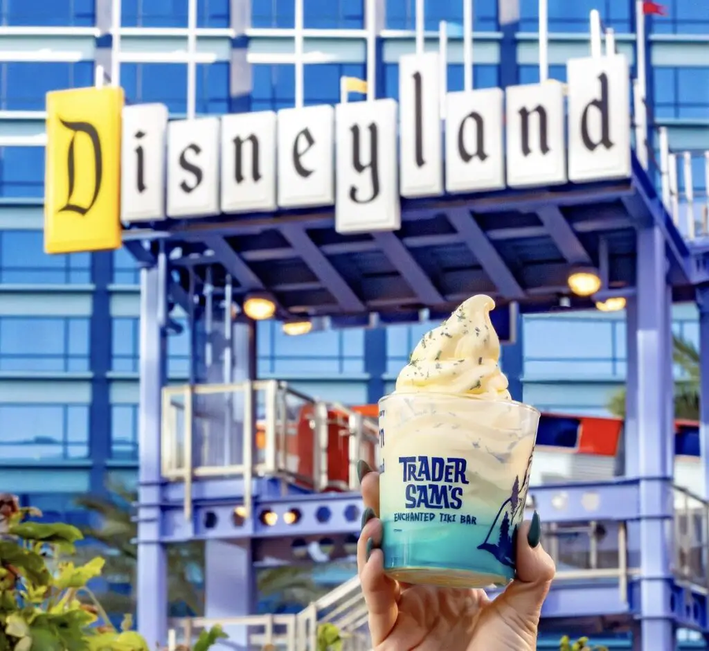 Trader Sam's Enchanted Tiki Bar Coconut-Pineapple Dole Whip in a Matterhorn Cup