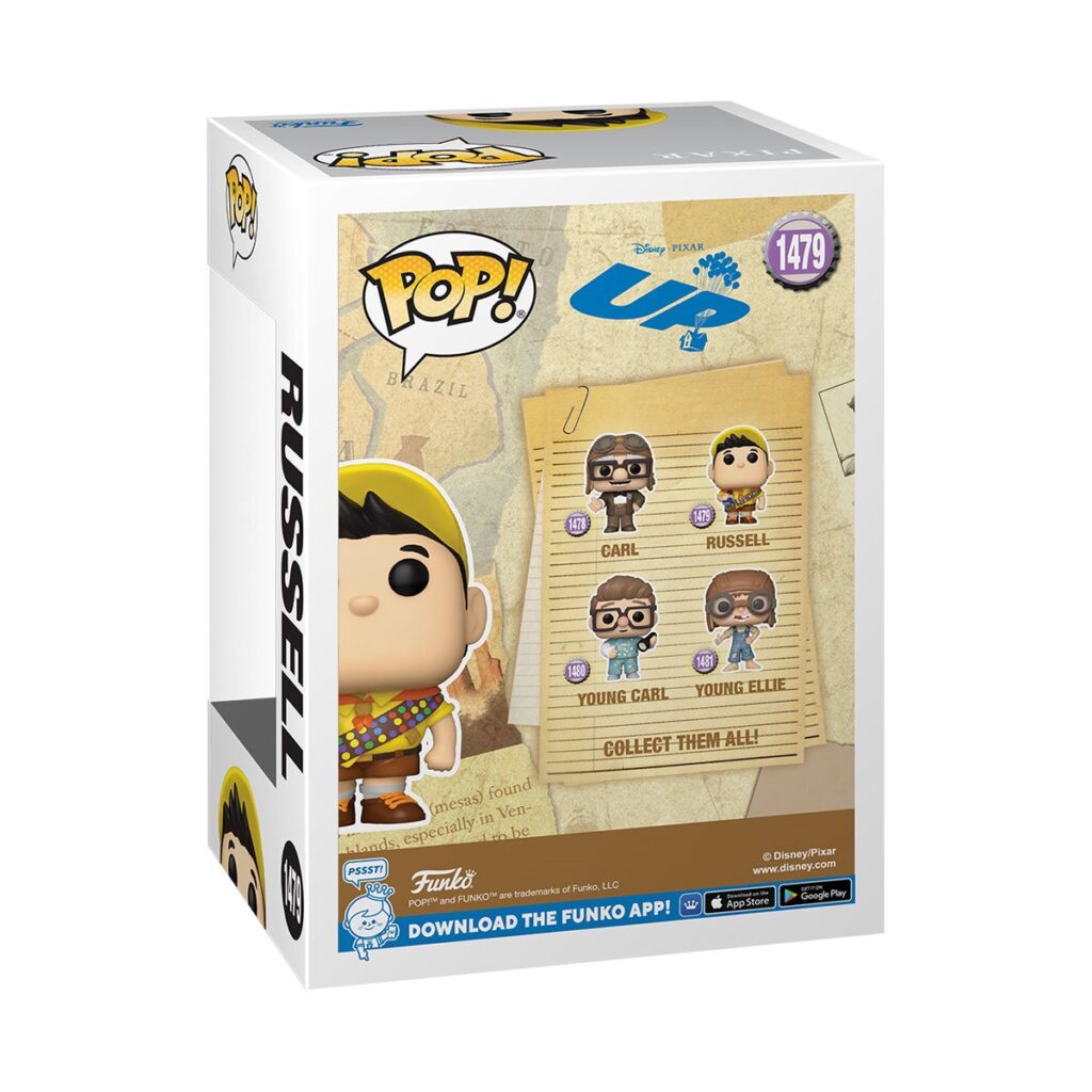 Up Russell with Chocolate Bar Funko Pop! Vinyl Figure #1479 - Box Back