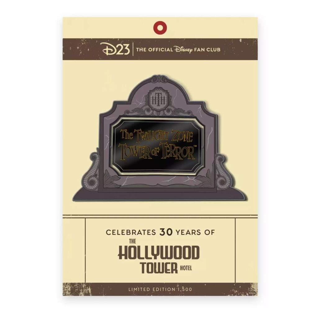 D23-Exclusive Hollywood Tower Hotel 30th Anniversary Flipping Pin – Twilight Zone Tower of Terror – Limited Edition