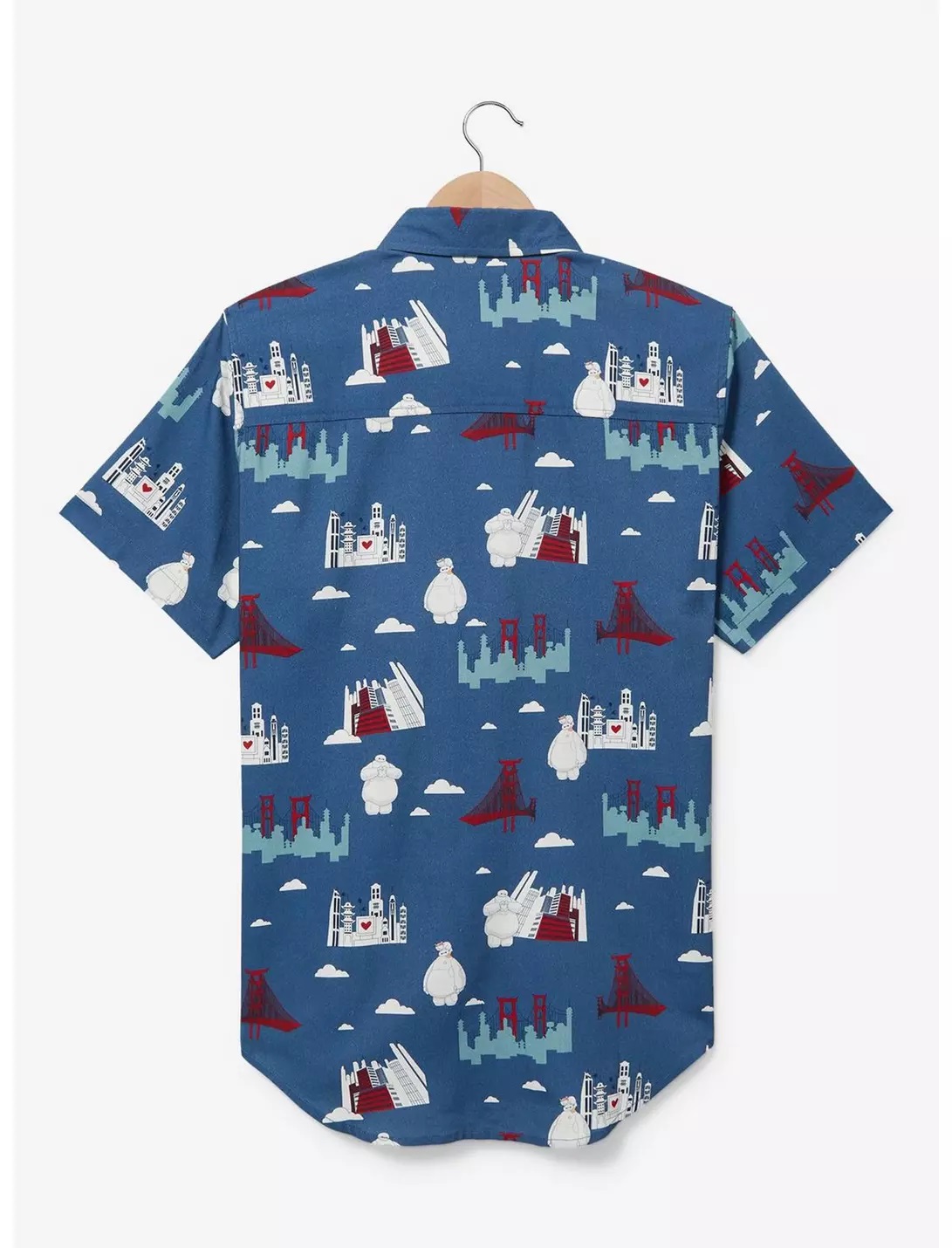 Disney Big Hero 6 San Fransokyo Scenic Allover Print Woven Shirt — BoxLunch Exclusive - Back of Shirt