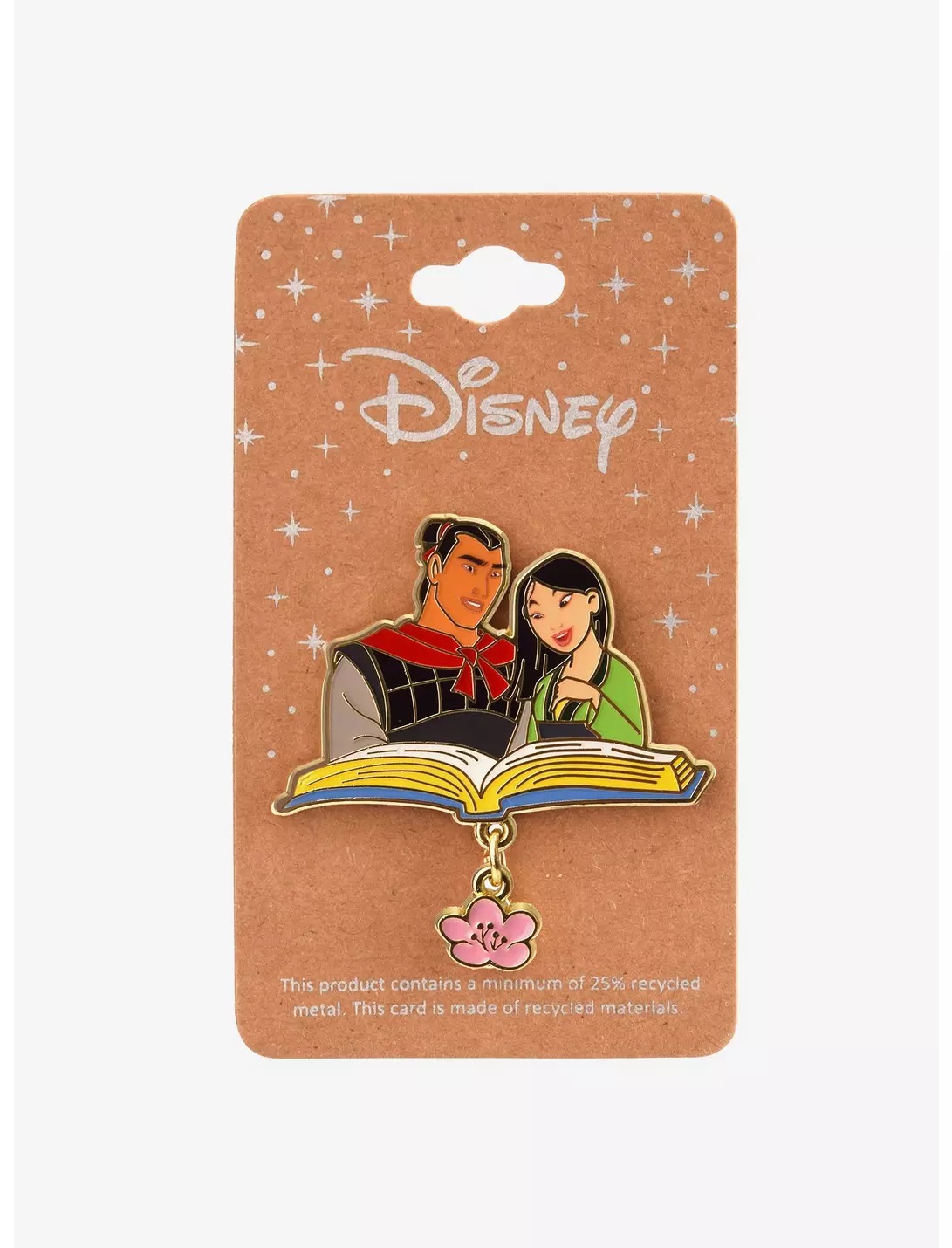 Disney Mulan Shang & Mulan Reading Dangling Charm Enamel Pin — BoxLunch Exclusive