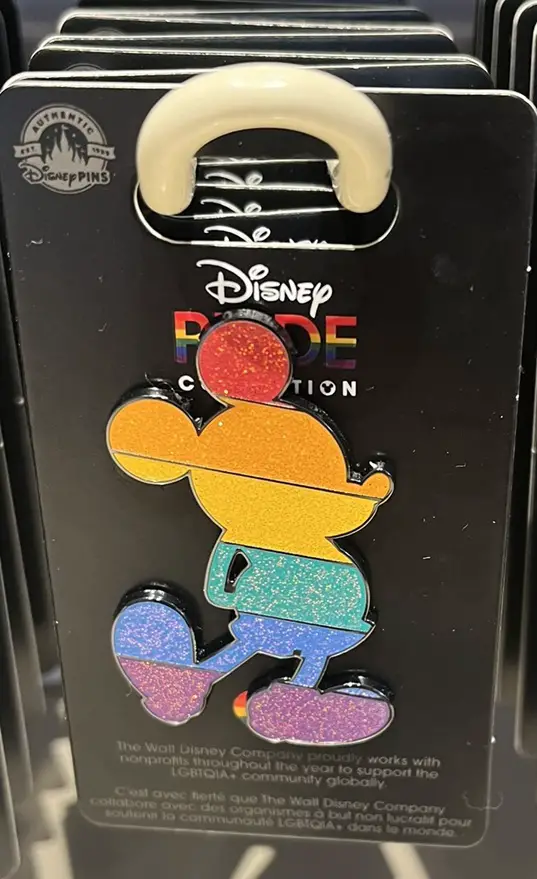 Disney Pride Mickey Mouse Standing Rainbow Pin