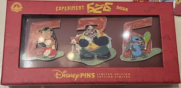 Lilo & Stitch Experiment 626 Pin Set – 626 Day 2024 – 3-Pc. – Limited Edition