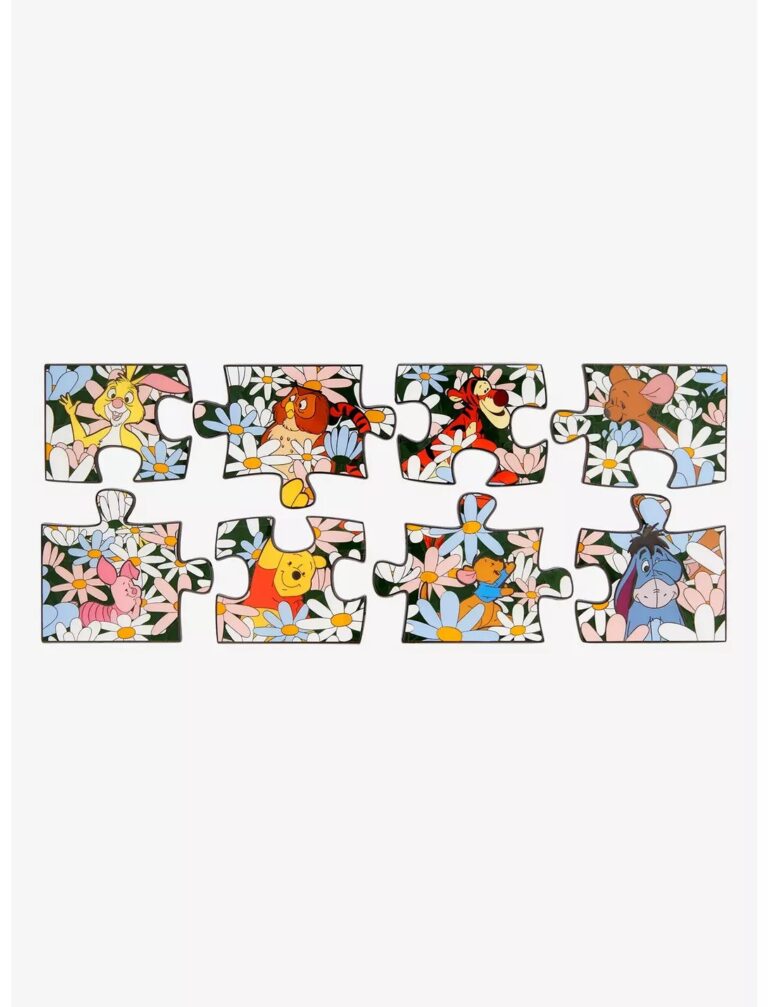 Loungefly Disney Winnie the Pooh Floral Puzzle Piece Blind Box Enamel Pin — BoxLunch Exclusive