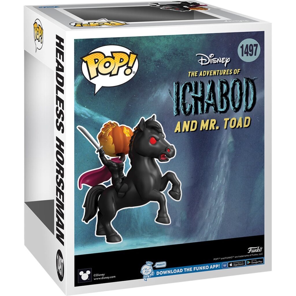 The Adventures of Ichabod and Mr. Toad Headless Horseman Deluxe Funko Pop! Ride #1497 Box Back