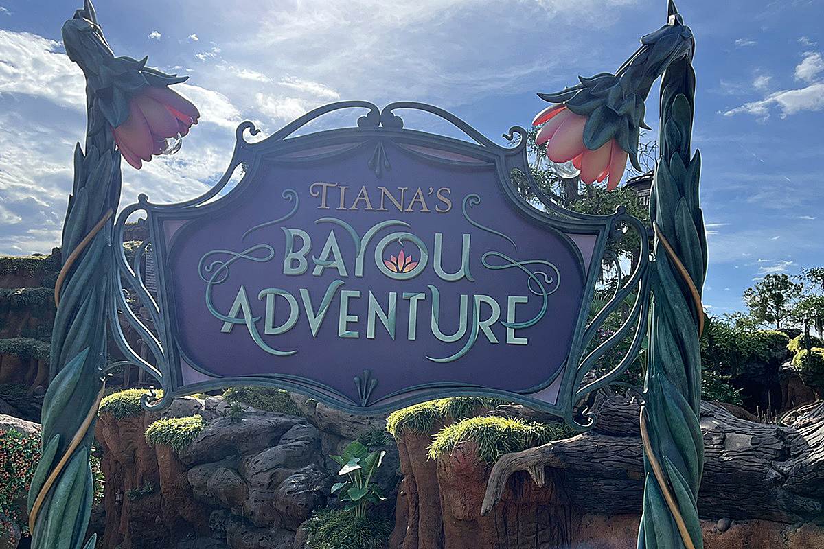 Tiana's Bayou Adventure Sign