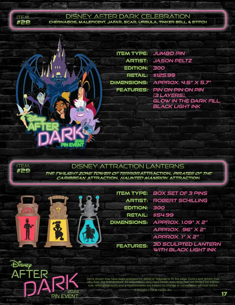 2024 Disney After Dark Pin Event Product Catalog - Page 17