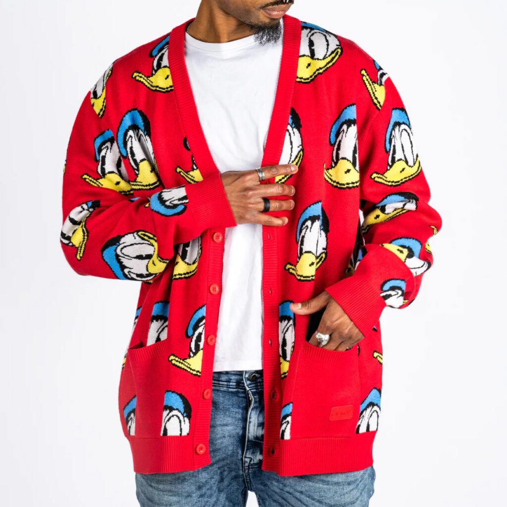 Cakeworthy Donald Duck Anniversary Cardigan Sweater